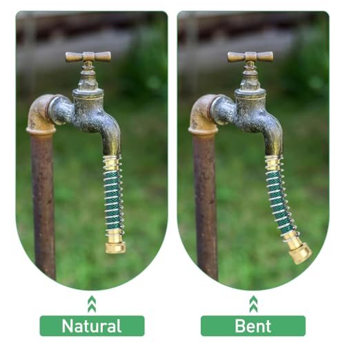 HASTHIP Garden Hose Splitter with Individual Shut-off Valves 2 Way Hose Splitter Garden Faucet Splitter Universal 3/4'' Brass Garden Hose Splitter with 4 Gaskets & 1 Roll Tape