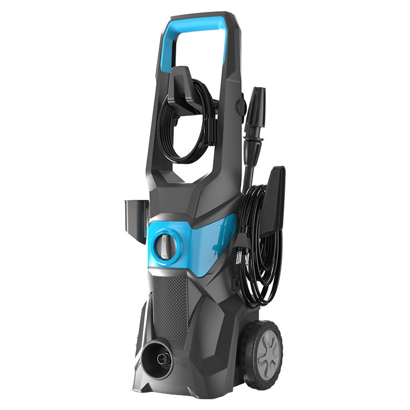 HASTHIP High Pressure Car Washer 3000W Electric 150 Bars Home Car Washer On-Wheel Moving Pressure Washer with Sprayer Gun & 10 Meter Water Pipe, Multipurpose Washer for Car, Floor, More