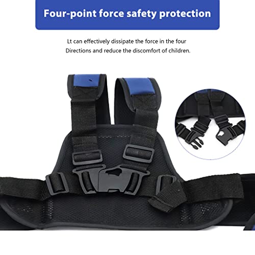 SNOWIE SOFT® Kids Safety Belt for Two Wheeler with Reflective Strips, Portable Seat Belt Children Motorcycle Harness for Motorcycle Bike, Adjustable Safety Harness for Boys Girls (2-12years) 2 PCS