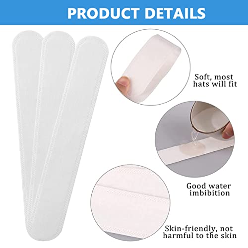 HANNEA® 60PCS Collar Protector Sweat Pads White Grime Self-Adhesive Neck Liner Absorption Pad Invisible Protection for Shirt Hats Cap Brim Prevent Stains
