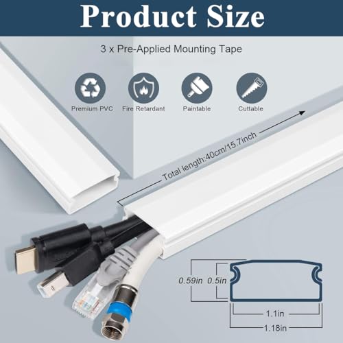 Serplex® 6Pcs Cord Hider 15.7