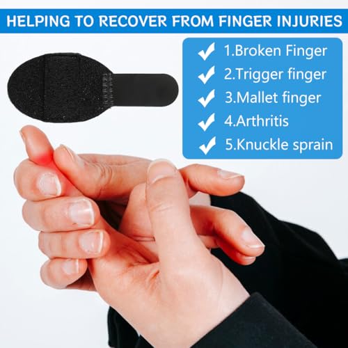 HANNEA® 15PCS Trigger Finger Splints Thumb Brace for Knuckle Immobilization Pain Relief Support Fits Index Middle Ring Pinky Fingers