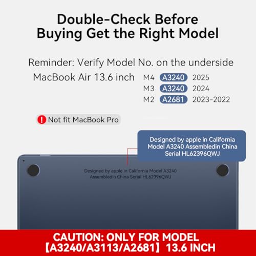zitronix® New MacBook Air 13.6 inch M4 A3240 M3 A3113 M2 A2681 Touch ID