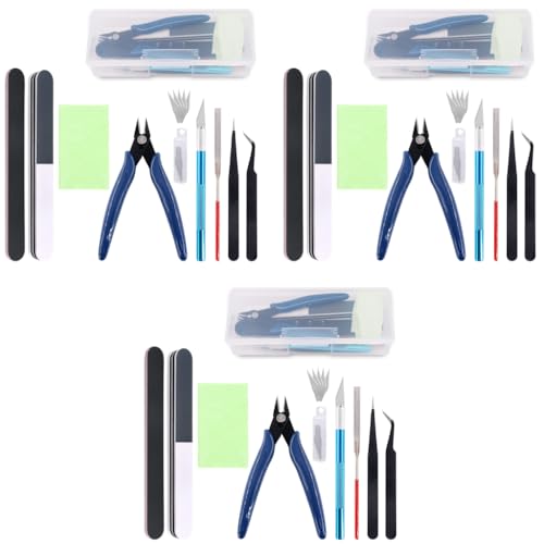 Serplex® 27PCS Gundam Tool Kit Modeler Crafting Basic Tools Set Gunpla for Model Building Repairing Fixing DIY Essential Supplies with Storage Box
