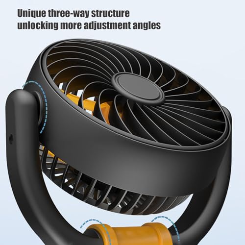 STHIRA® 12V Electric Car Cooling Fan 360 Rotatable Triple Heads Air Circulator Manual Rotation 2 Speed Cigarette Lighter Plug Powerful Airflow for Vehicles RVs SUVs 3PCS