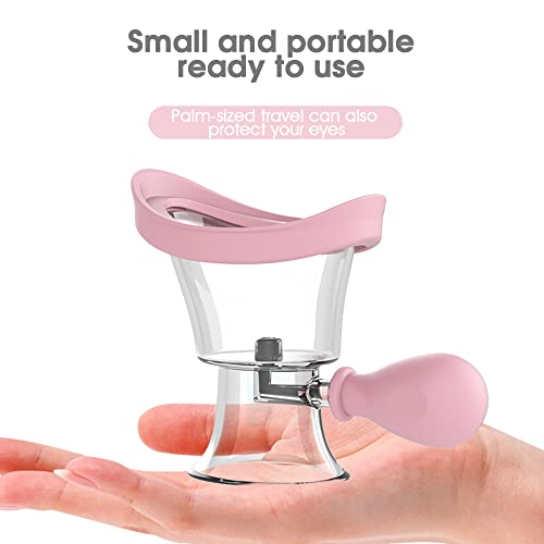 HANNEA® Eye Wash Cup Silicone Cups for Efficient Cleaning Portable Travel Rinse Tool with Manual Air Pressure 2 PCS