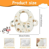 SNOWIE SOFT® Bottle Holder for Baby, Vomiting-Proof Baby Feeding Pillow for 6-18 Monthes Soft Cotton Neck Baby Lounger Pillow Baby Bottle Holder Self-Feeding Baby Baby Bib My Breastfeeding Pillow