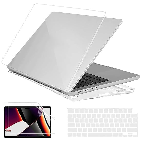 ZORBES® Laptop Cover Laptop Case Compatible with MacBook Pro 14inch M2 A2779 A2442 M1 Pro/Max Chip with Touch ID, 2023-2021 Release, with Keyboard Dustproof Skin Cover & Screen Portector