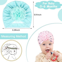 SNOWIE SOFT® 3Pcs Baby Hats for Girls Winter Cap for Kids Winter Hat Set Winter Cap for Baby Girls, Baby Cap Warm Beanie Toddler Stretchy Hat for 0 to 12 Months Newborn Shower Gift, Birthday Gift