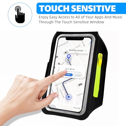 Proberos® Running Armband for Men Women 6.7 Inch Touchscreen Phone Holder with Zipper Pouch Key Card Pocket Adjustable Sweatproof Gym Sports Arm Band Lightweight Secure Fit for Workouts 3 PCS