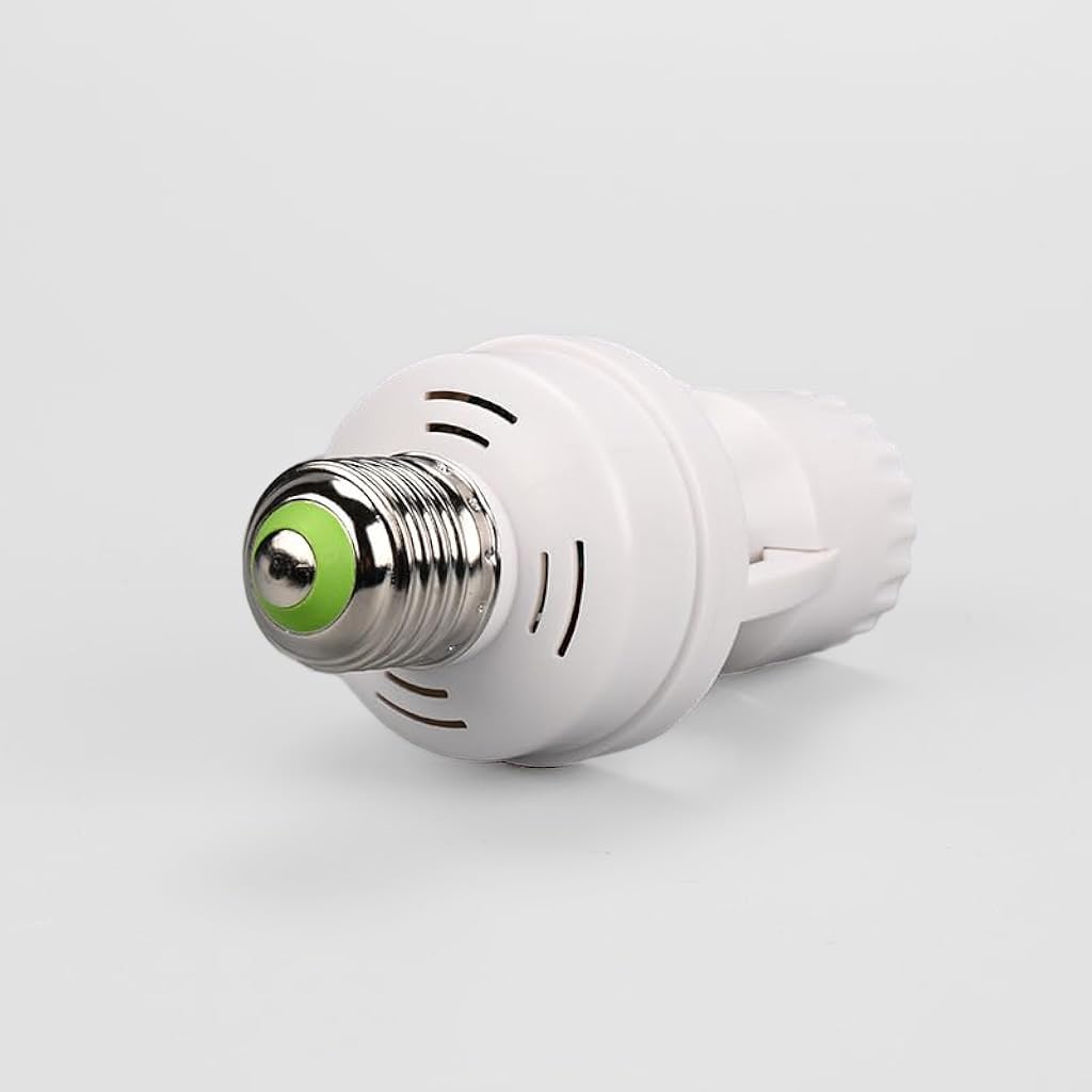 ELEPHANTBOAT Acoustic Sensor Light Socket for E27 Bulb with Adjustable Delay Timer | Smart Energy Saving Adapter for Hallway and Stair Lighting