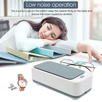 HASTHIP® Mini Jewelry Cleaning Machine, Portable USB Powered High-Frequency Vibration Glasses Cleaning Machine for Cleaning Jewelry, Eyeglasses, Watches, Shaver Heads, White (500ML)