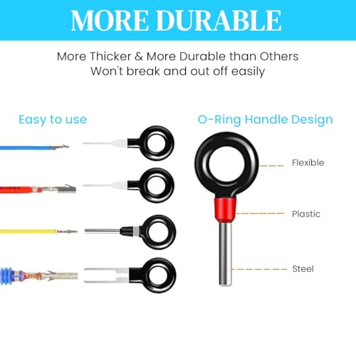 STHIRA® 240PCS Terminal Removal Tool Kit Full Size Metal Pin Blade Extractors with Durable Bag Universal Connector Car Repair Tools for Cars Motorcycles Appliances
