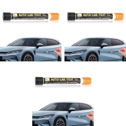 STHIRA® Paint Thickness Gauge Pen with Cap Magnetic Coating Color-coded Quick Assessment Portable Versatile Manual Paint Tool 3 PCS
