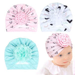 SNOWIE SOFT® 3Pcs Baby Hats for Girls Winter Cap for Kids Winter Hat Set Winter Cap for Baby Girls, Baby Cap Warm Beanie Toddler Stretchy Hat for 0 to 12 Months Newborn Shower Gift, Birthday Gift