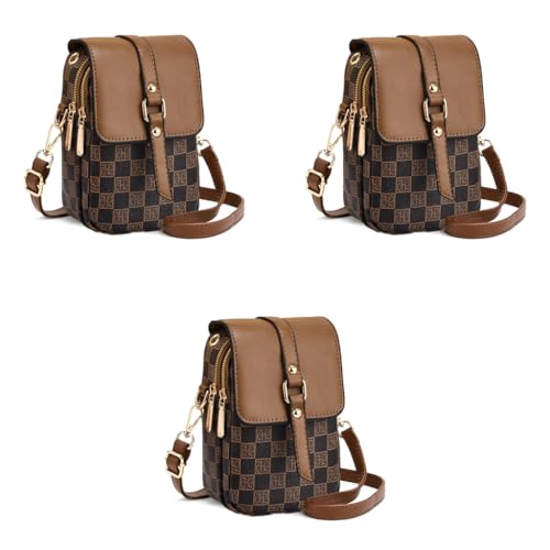 PALAY® Sling Bag for Women Crossbody Phone Bag Stylish PU Leather Mobile Cell Phone Holder Pocket Purse Wallet Mini Shoulder Bags Coffee Brown X3
