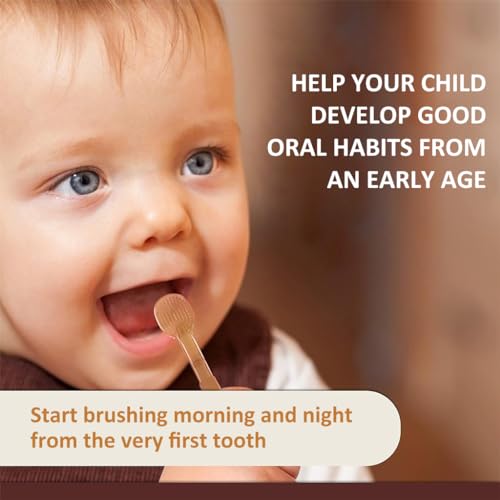 SNOWIE SOFT® 2Pcs Baby Oral Cleaning Brush Set 2-in-1 Silicone Toothbrush & Tongue Cleaner for 6-24 Months, BPA-Free, Ultra-Soft Bristles, Food Grade, with Storage Box
