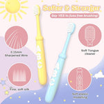 HANNEA® 10pcs Kids Toothbrush Soft Bristle Toothbrush for Kids Colorful Letter Kids Toothbrush Rubberized Handle Toothbrush for Kids 2-6 Years Old Boys and Girls