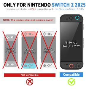 ZORBES Tempered Glass Screen Protector for Nintendo Switch 2 with 7.9 in Coverage | 3 Pack Bubble Free and Scratch Resistant Guard