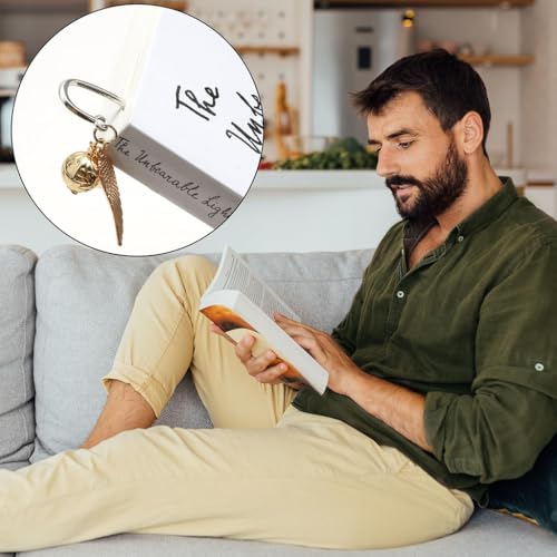 ZIBUYU® Vintage Metal Feather Bookmark with Golden Winged Charm – Thin Unique Metal Bookmark for Book Lovers – Reading Gifts Book Lovers, Women, Men, Teens on Christmas, Birthday, Valentine’s