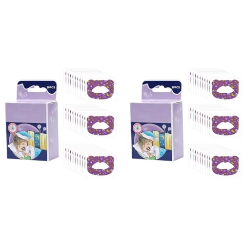 ZIBUYU® 30-Counts Sleeping Mouth Tape for Kids Improves Breathing Encourages Nasal Hypoallergenic Non-Woven Fabric Self-Adhesive Strips Cartoon Panda Print M 2PCS