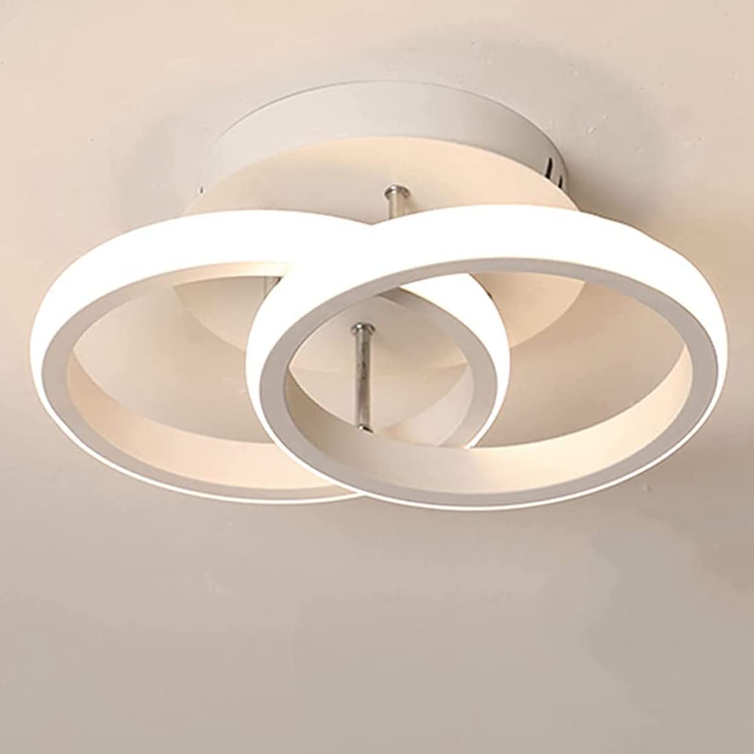 ELEPHANTBOAT® 20W Ceiling Light for Living Room Modern LED Acrylic Round LED Ceiling Lamp for Hallway Office Bedroom Kitchen Living Room Ceiling Light Decoration 3000K