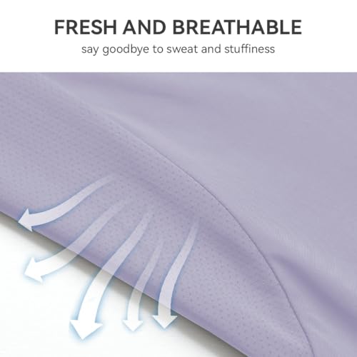 Venzina® UPF 50+ Sun Jacket for Women Long Sleeve Zip-up Sun Jacket with Zip Pocket, Removable Hat, Quick Dry Loose-fit UV Protection Clothing for Driving, Riding, Hiking, Purple, XXL