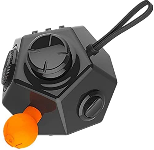 PATPAT Fidget Cube for Stress Relief and Focus with 12 Sided Dodecagon Design | Orange 6×6×8 cm