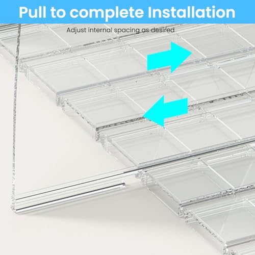 HASTHIP® Purse Organizer for Closet Handbags Divider 4-Compartment Adjustable Clear Acrylic Bag Storage Finishing Multi Purpose Desk for File Folders 3PCS