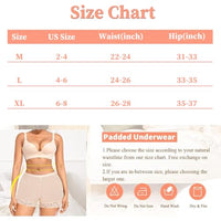 ZIBUYU® Womens Hip Padded Underwear Butt Lifter Panty Invisible Body Shaping Butt Lifting Underwear High Waist Hip Pad Enhancer Shorts, Medium, (Beige) - 1