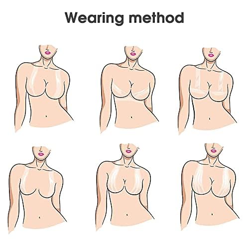 PALAY 5 pairs Women's Reusable Nipple Cover, Silicon Nipple Pasties Silicone Nipple Cover Bra Pad Breast Lifting Tape Breast Lift Tape for Women's Lingerie Accessories