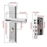 HASTHIP® Heavy Duty Door Lock, Main Door Lock Set with 3 Keys, Mortise Keyed Lever Mount Latch with Deadbolt for Screen and Storm Doors, Satin Nickel, Style C