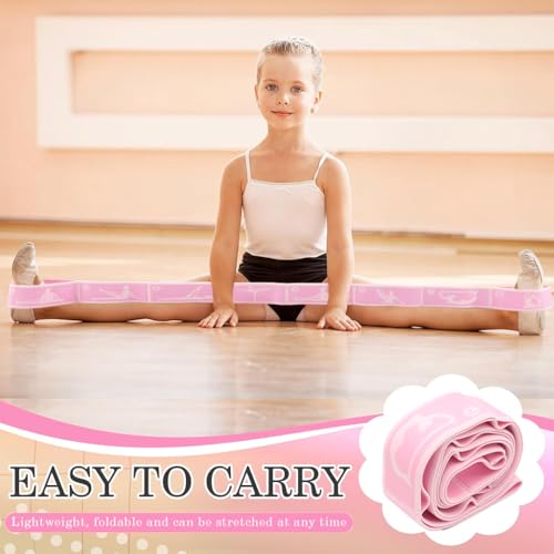 Proberos® 8-Loop Elastic Yoga Stretching Strap for Physical Therapy Pilates Dance Gymnastics Sectional Hoop Design Beginners Advanced Ankle Joint Warm-Up Durable 2PCS