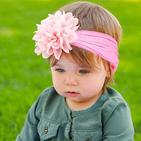 PALAY® 6pcs Baby Girls Headbands Baby Hair Bands Flowers Chiffon Nylon Head Wrap Soft Stretchy Hair Wrap Cute Hair Accessories for Newborn Infant Toddlers Kids