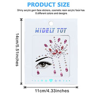 MAYCREATE® 8 Sets Face Gems Rhinestones Mermaid Face Jewels Festival Crystal Tears Face Decoration Sticker Glitter Eye Bindi Temporary Stickers for Makeup, Party, Artist Body Art