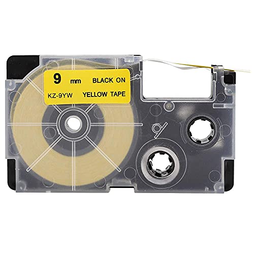 ZIBUYU® Black on Yellow 1 Pack Label-Making Tape