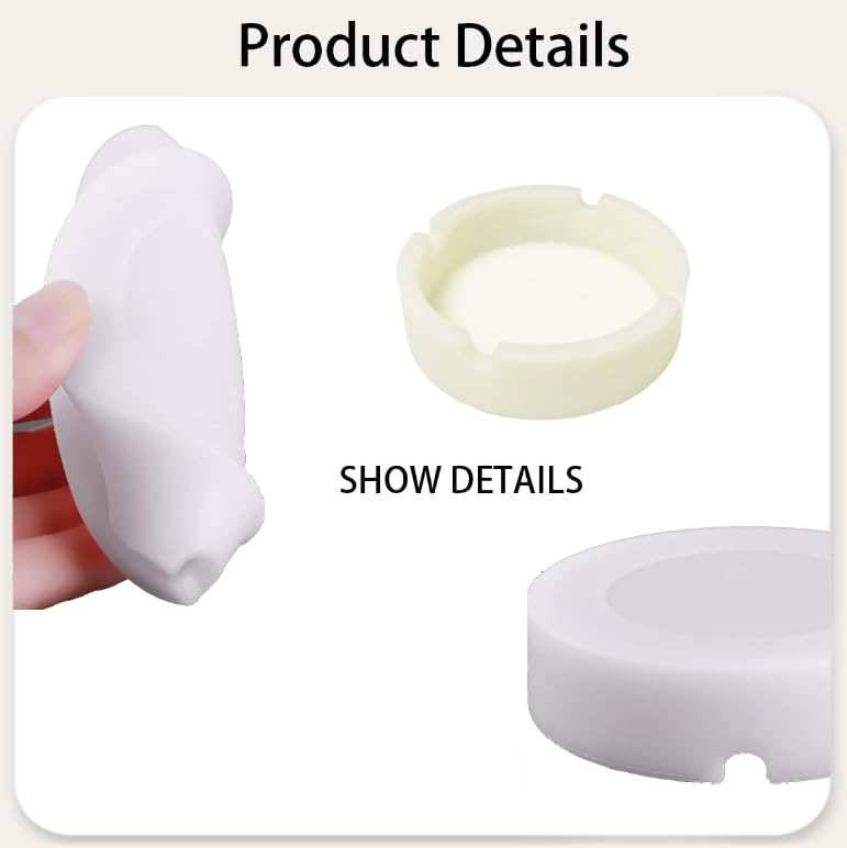 ZIBUYU Glow in the Dark Silicone Ashtray for Indoor and Outdoor Use | Heat Resistant and Easy to Clean
