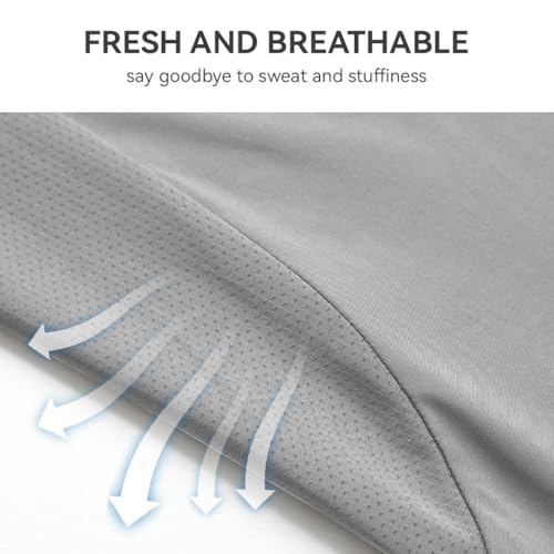 Venzina® UPF 50+ Sun Jacket for Women Long Sleeve Zip-up Sun Jacket with Zip Pocket, Removable Hat, Quick Dry Loose-fit UV Protection Clothing for Driving, Riding, Hiking, Grey, L