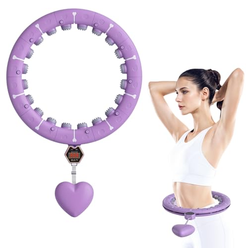 Proberos® Smart Weighted Hula Hoop with 16 Detachable Knots for Core Training, Infinity Hoop for Weight Loss, Belly Fat Exercise Equipment, Fits Waist 65-110cm, Weighted Within 220lbs