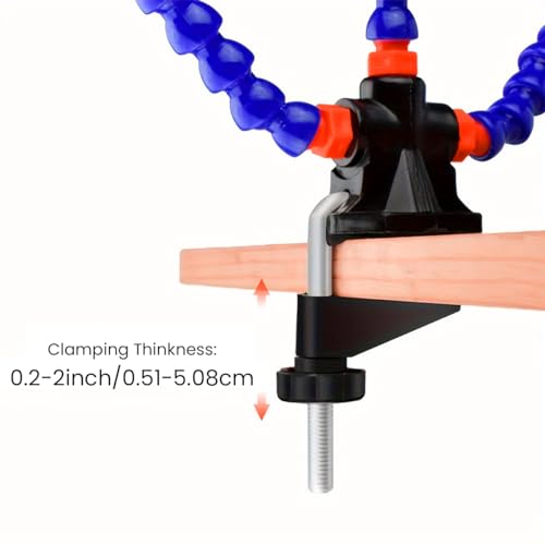 Serplex® Soldering Station with 5 Flexible Arms and Insulated Alligator Clips Helping Hands Clamp Tool PCB Holder 3PCS