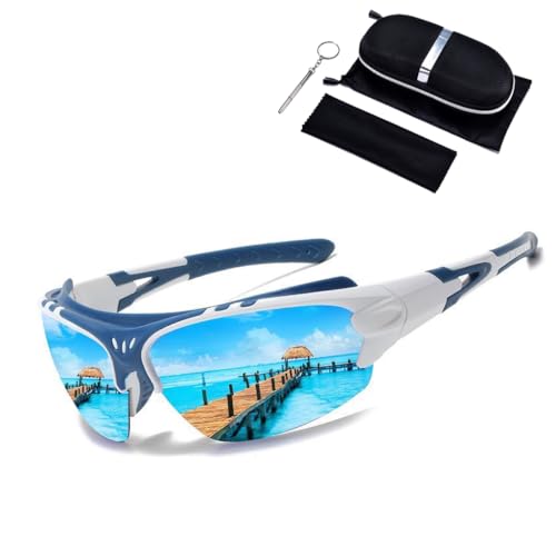 Proberos® Polarized Sports Sunglasses for Men Women（Blue）