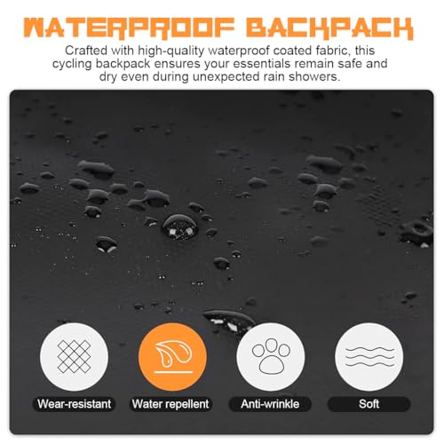 Proberos® Cycling Backpack Fashion Waterproof Riding Backpack with Helmet Compartment, Reflective Strip Design, Padded Back Support & Shoulder Straps, Multipurpose Backpack for Travel, Hiking