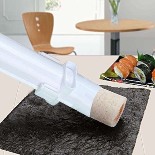 HASTHIP® Sushi Making Kit Sushi Mold for Beginners Durable Rolling Machine Roller Bazooka with Bamboo Mat 2PCS
