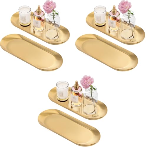 HASTHIP® 6PCS Golden Trays Stainless