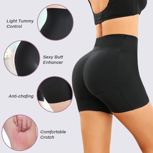 PALAY® Womens Padded Underwear Butt Lifter Panty Invisible Body Shaping Lifting High Waist Hip Pad Enhancer Shorts L 3PCS