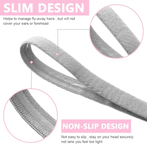 MAYCREATE® 12PCS Sports Hair Band for Men Elastic Gym Women Non-Slip Mens Head Bands Stretchy Thin Athletic Workout for Womens