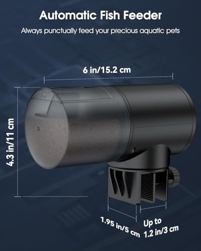 Qpets® Fish Tank Automatic Feeder Aquarium for Home 200ML Large Capacity Auto Food Dispensers Accessories Adjustable Dispenser 2 PCS