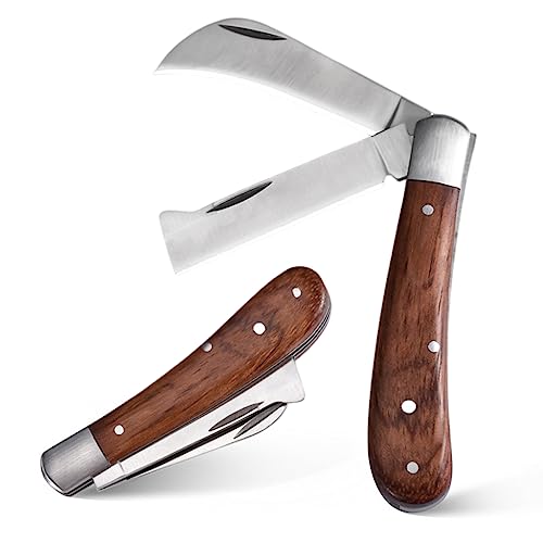 HASTHIP Gardening Grafting Cutter Sharp Blade Grafting Cutter Grafting Tool for Organic Fruits Tree Square Cutting Blade Grafting Cutter Portable Grafting Cutter