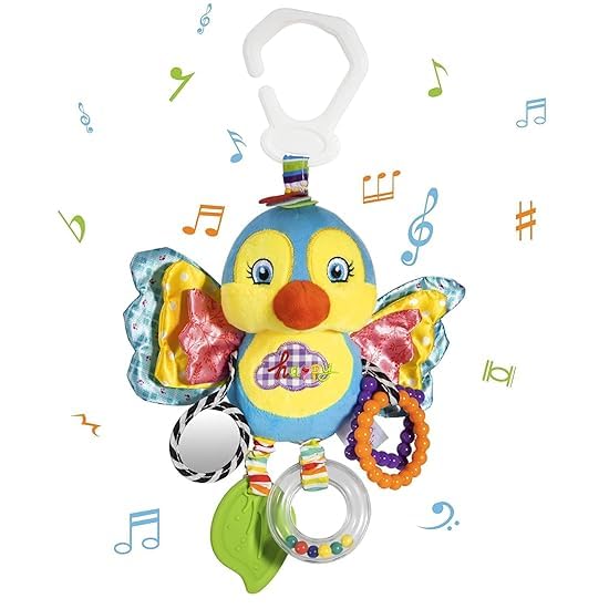 SNOWIE SOFT Baby Soft Hanging Rattle Toy for Stroller and Car Seat with Teether | Infant Plush Animal Birdie 3–12 Months
