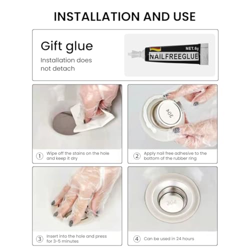 HASTHIP Squat Toilet Seal Anti-Odor Stainless Steel Squat Toilet Plug Squat Toilet Accessory Removable Squat Toilet Seal Prevents Odor and Accident Things Dropping